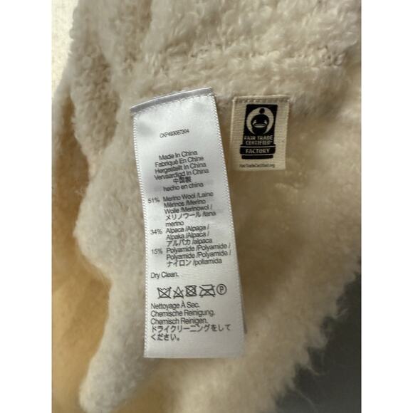 Madewell Sweater Womens XS Wool-Alpaca Blend Bouclé-Knit Oversized Alabaster - Picture 4 of 5